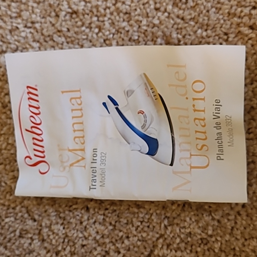Sunbeam Travel Iron Model # 3932 - Picture 5 of 5